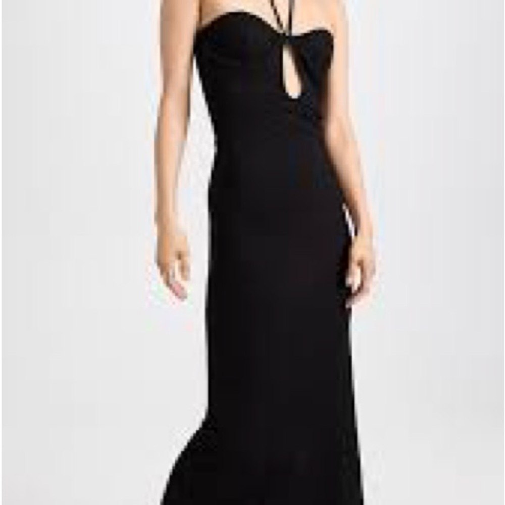 Elegant Black Halter Dress - Picture 2 of 4